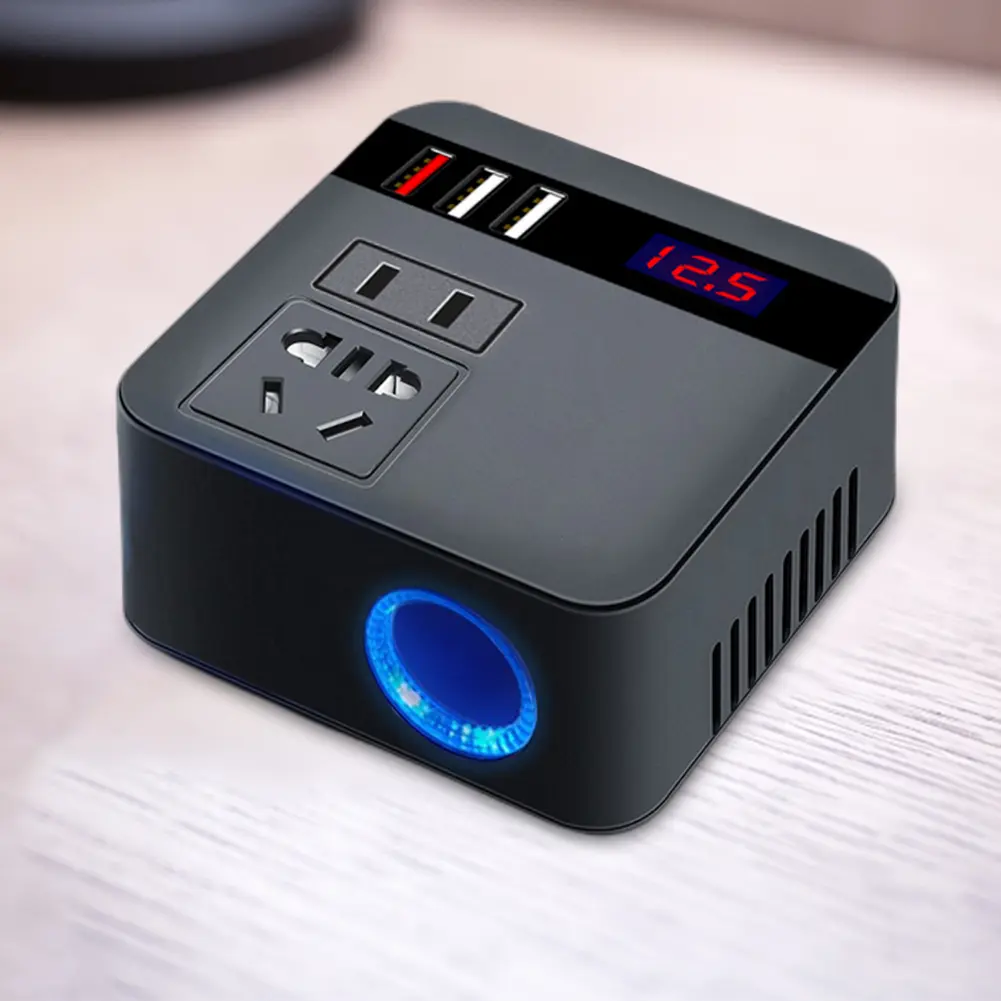 150W Car Power Inverter DC 12V To 110V Inverter Adapter Power Supply Inverter for Auto Mobile Phone Tablet for iPhone Car Truck