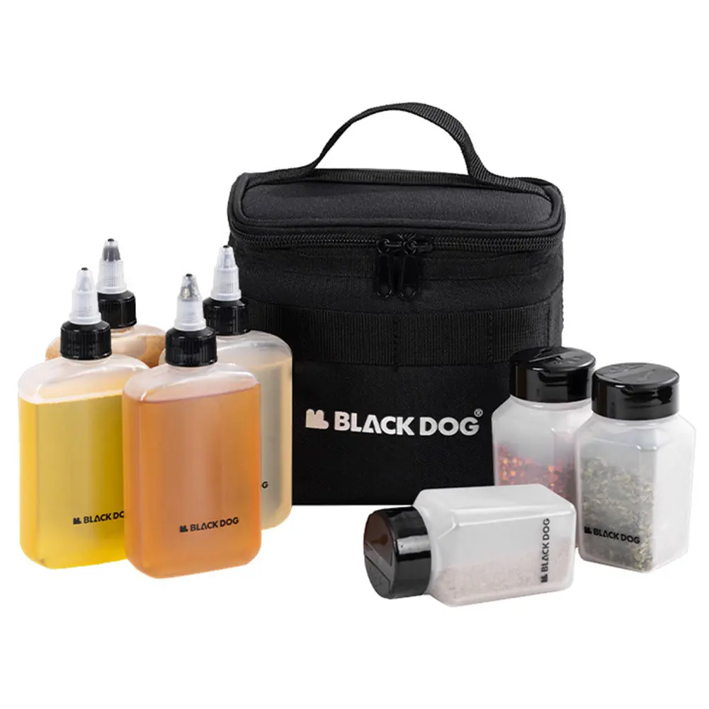 Portable Condiment Bottle Set with Storage Bag Picnic Solid Liquid Seasoning Jar Set Camping Spice Container Set
