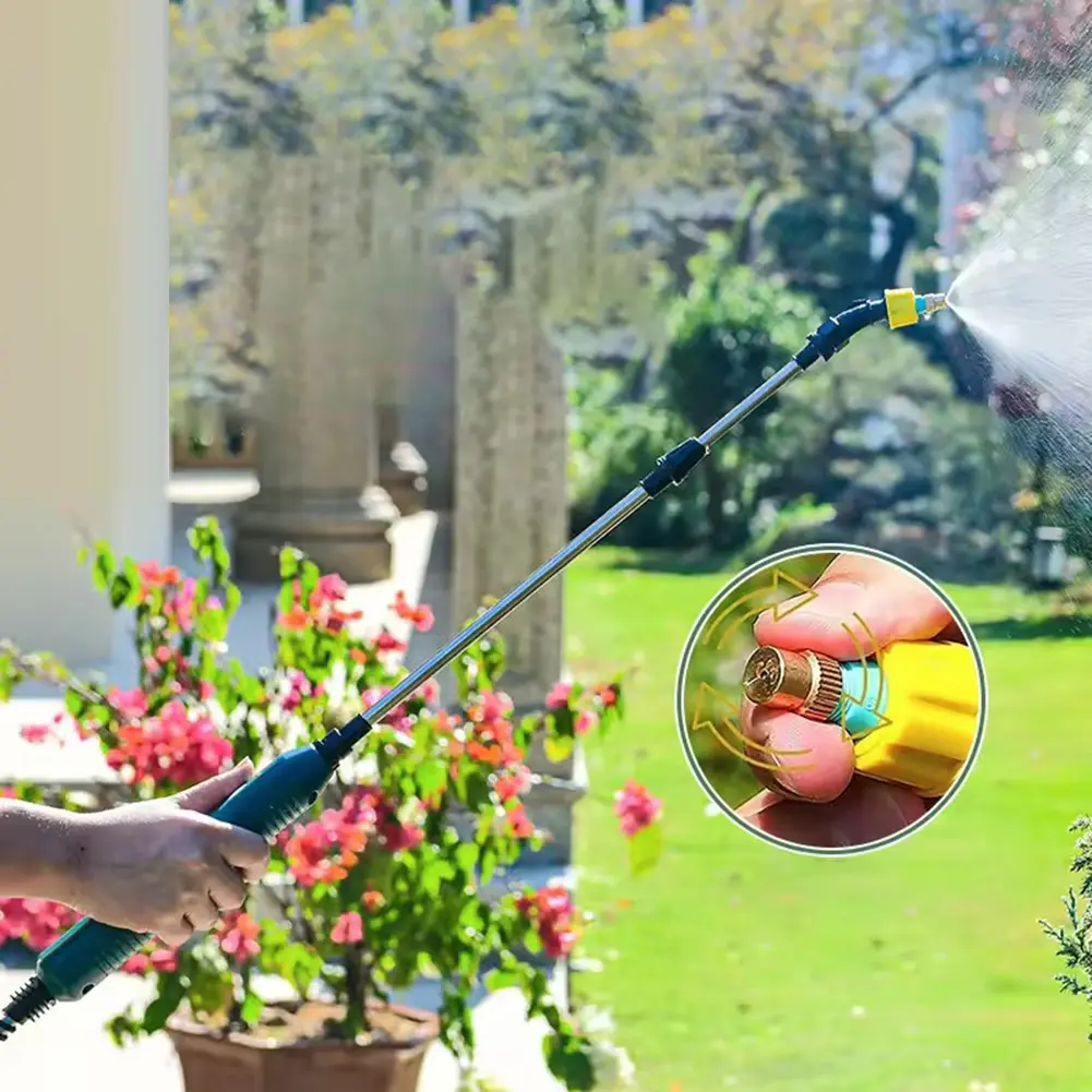 2400mAh Battery Powered Sprayer Wand Rechargeable Garden Sprayer Wand with Battery Indicator Irrigation Tool for Lawn and Garden