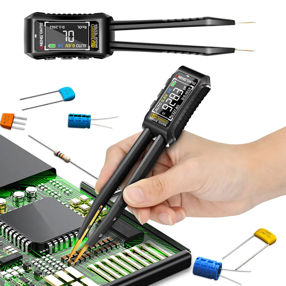 Digital Tweezers Resistance Capacitance Inductance Diode Tester LCR SMD ESR Mini Tester LCR Meter Tweezer Diode Test Tool