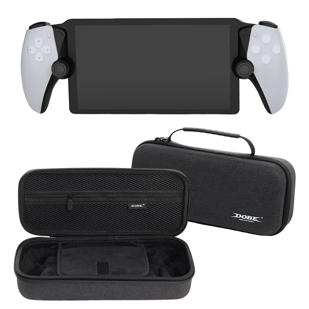 For PS 5 Portal Console Protective Storage Bag with Mesh Pocket Hard Anti Scratch Carrying Bag Travel Outdoor Console Storage