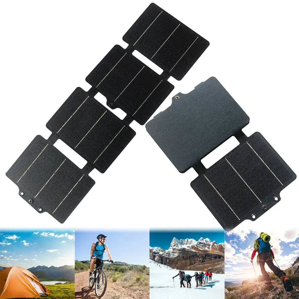 20W Flexible ETFE Solar Panel Charger USB/Type-C Foldable Solar Panels IPX6 Waterproof Portable Solar Panel Charger for Phone