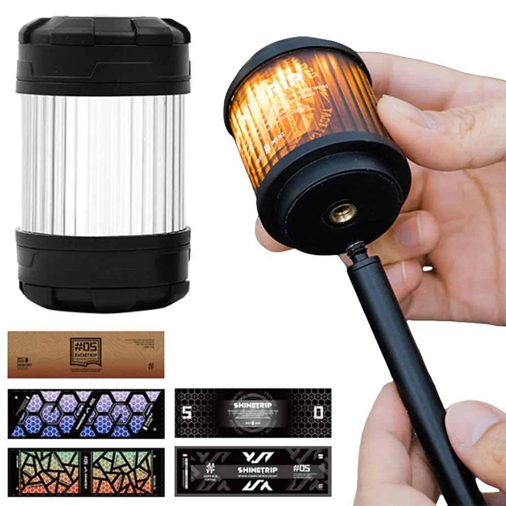 Rotable Camping Lantern Waterproof Magnetic Atmosphere Lantern Long Lasting Dimmable Emergency Lamp for Outdoor Camping Hiking