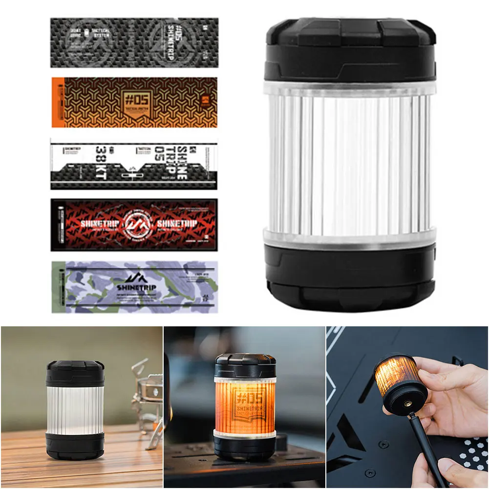 Rotable Camping Lantern Waterproof Magnetic Atmosphere Lantern Long Lasting Dimmable Emergency Lamp for Outdoor Camping Hiking