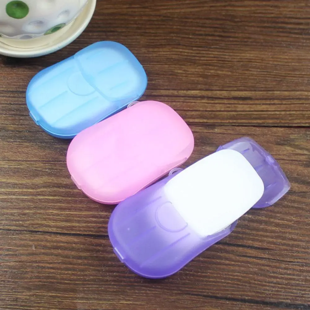 30-100BOX Disposable Travel Soap Paper Sheets Skin Friendly Mini Paper Soap Sheets with Box Soap Flake for Camping Hiking