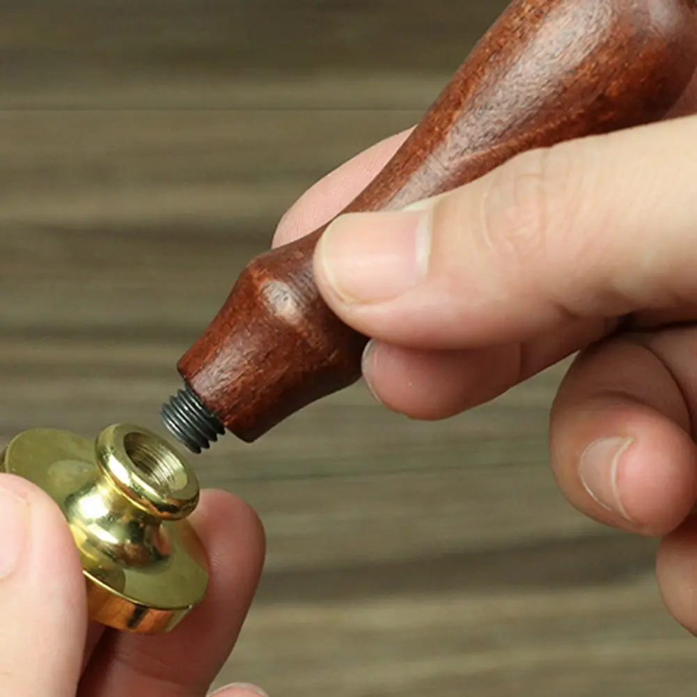 5-20PCS Wooden Fire Paint Handle DIY Vintage Wax Sealing Handle Antique Stamp Head Handle Envelope Scrapbooking Supplies