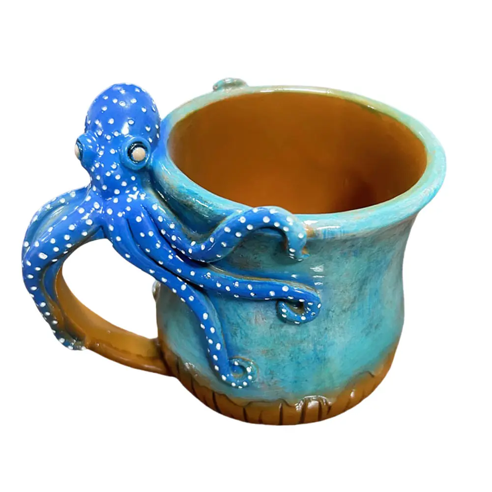 Novelty Octopuses Mug Coffee Milk Tea Cup with Handle Creative Octopuses Coffee Mug for Coffee and Milk Tea Enthusiasts