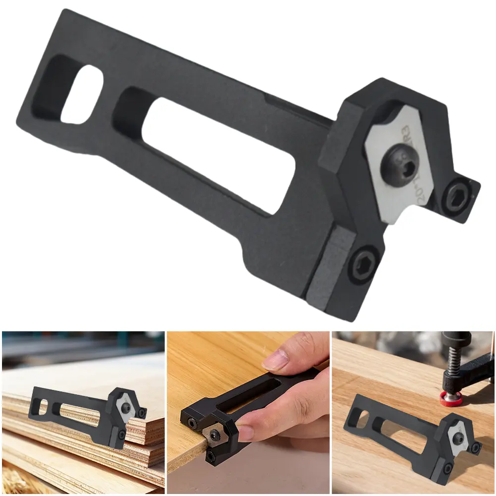 Woodworking Chamfer Plane Anti-Slip Manual Planer Blade Wear Resist Blade Corner Planer for Wood Plywood Plastic PVC
