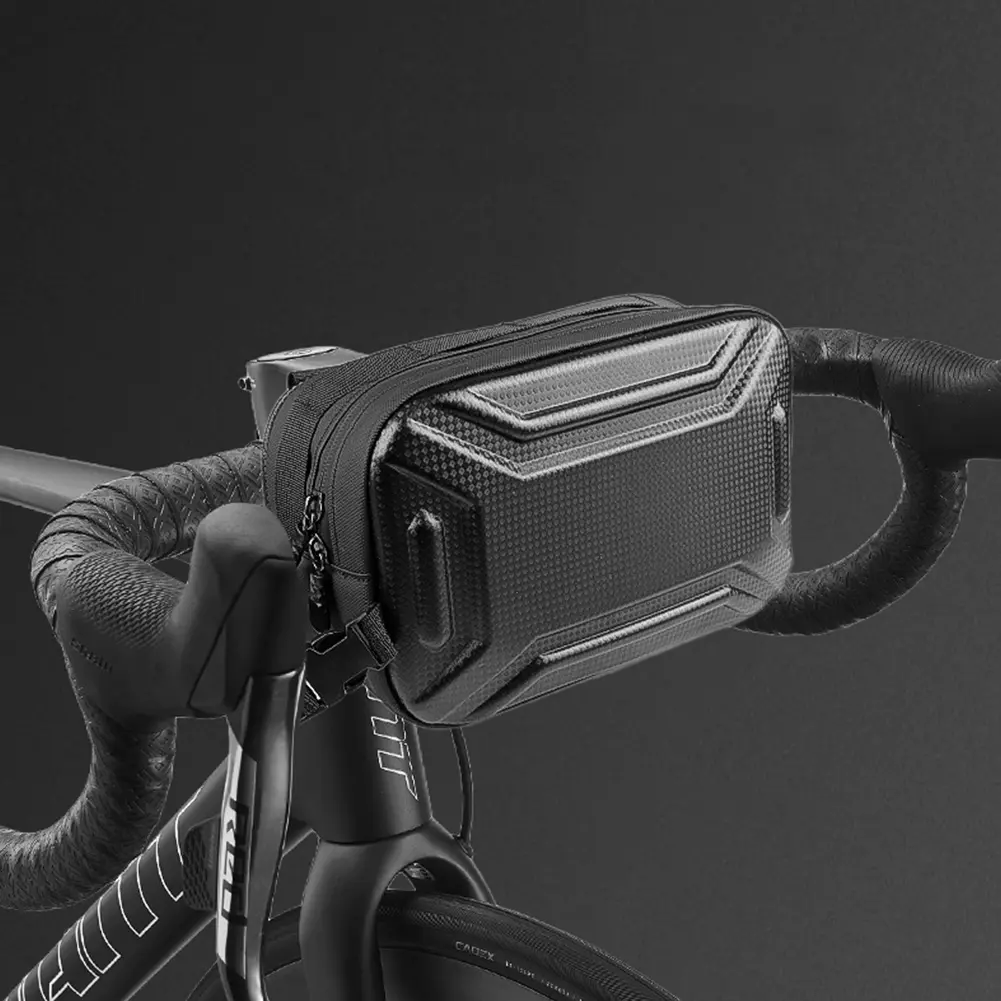 3L Bike Handlebar Bag Multifunctional Bike Front Frame Bag Adjustable Strap Bicycle Storage Bag Hard Shell Cycling Accessories