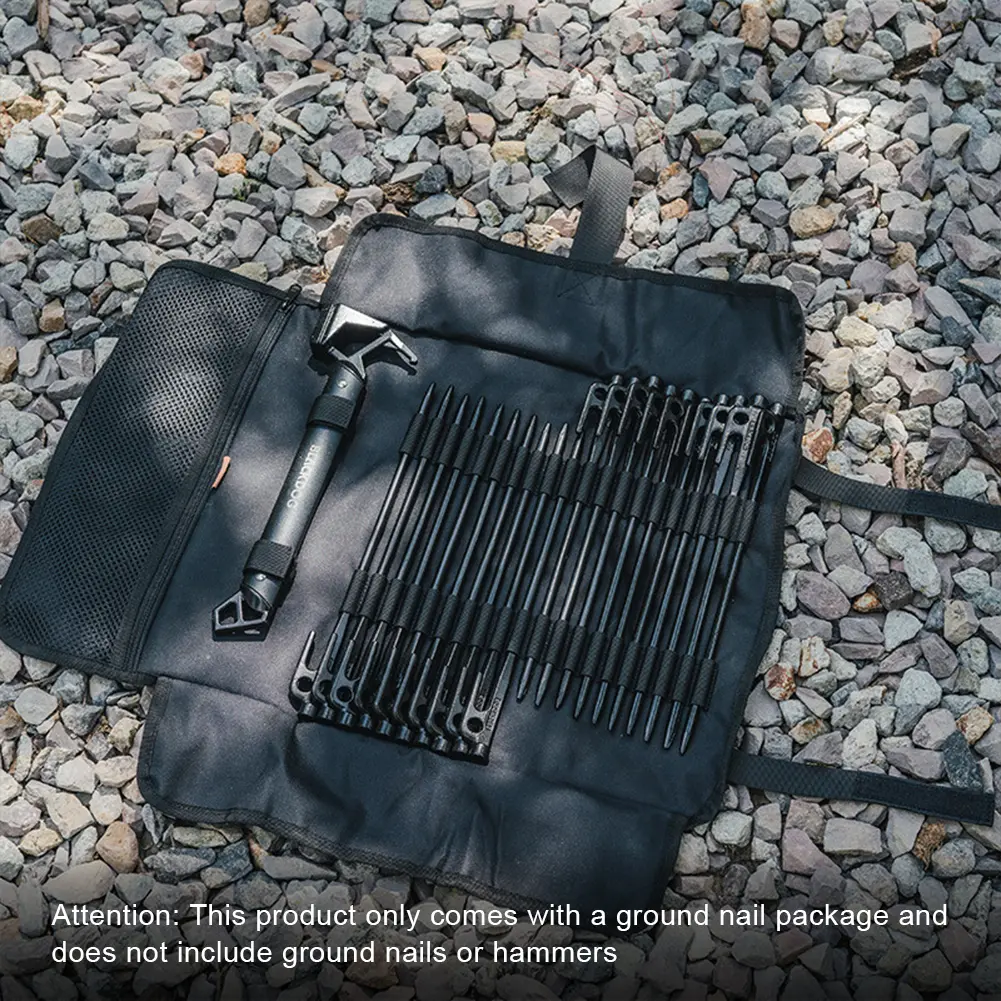 Camping Stake Bag Oxford Cloth Portable Tent Stakes Storage Bag Tent Pegs Organizer Bag for Tent Pegs Camping Hammer