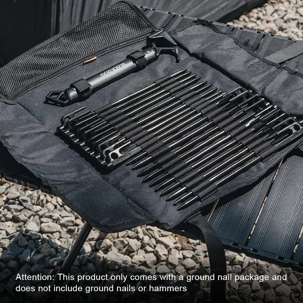 Camping Stake Bag Oxford Cloth Portable Tent Stakes Storage Bag Tent Pegs Organizer Bag for Tent Pegs Camping Hammer