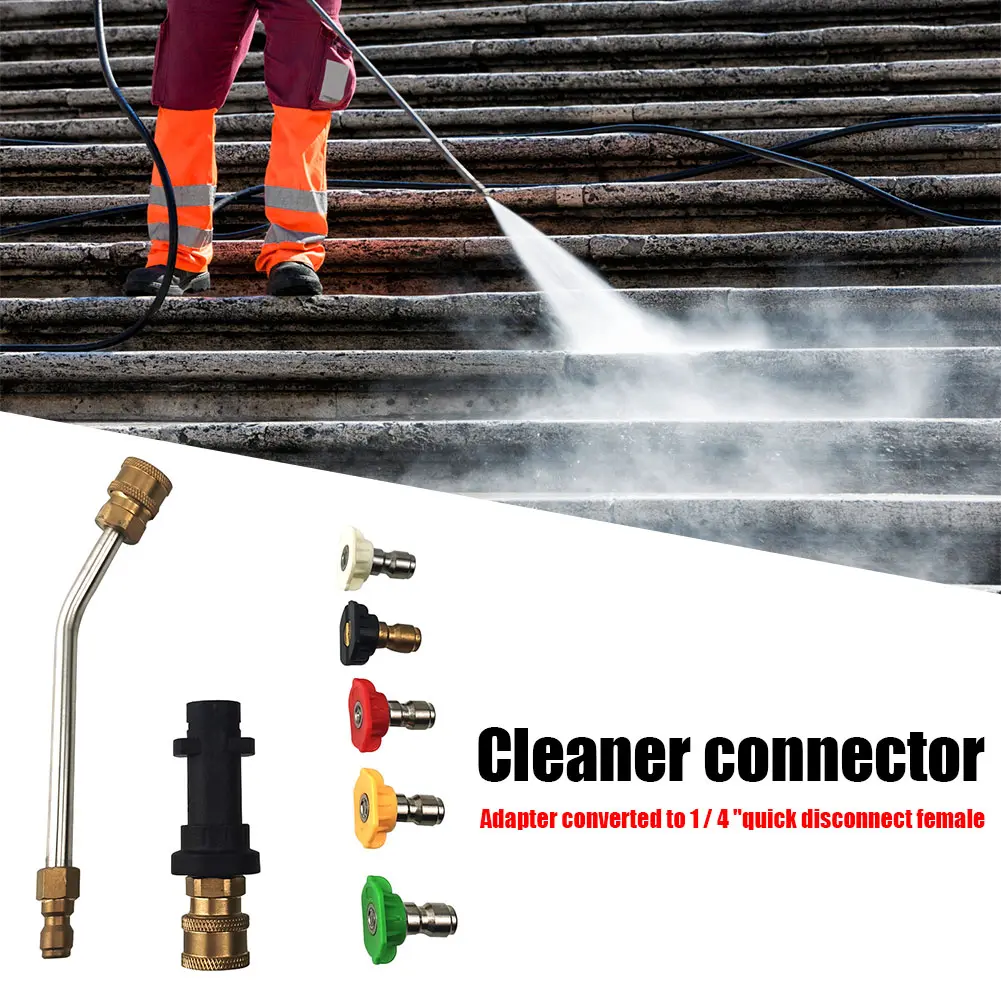High-pressure Water Gun Quick Adapter Quick Connect Nozzles + Pressure Washer Extension Wand for Karcher K2 K3 K4 K5 K6 K7