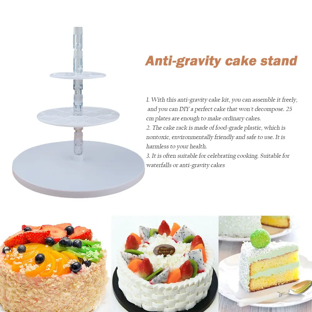 Anti Gravity Cake Pouring Kit Cake Stand Support Structure Frame DIY Cake Tools Anti Gravity Pouring Cake Making Accessories