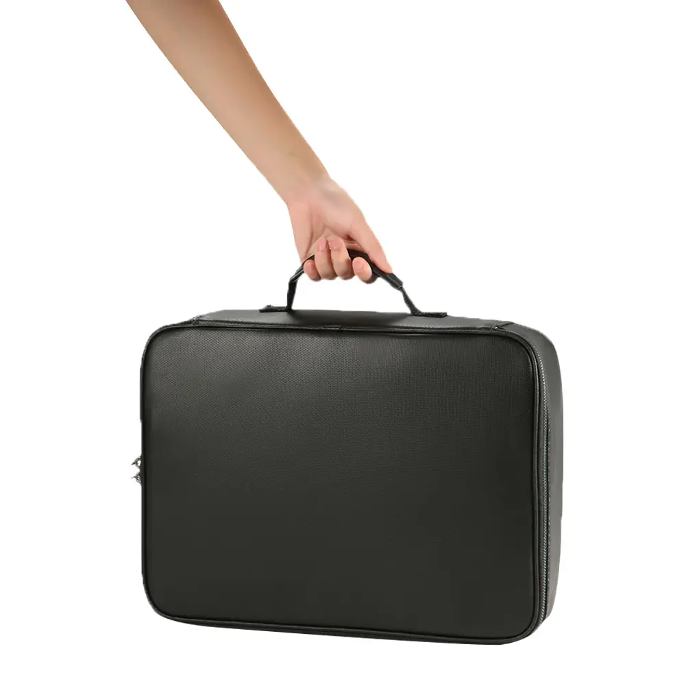 Fireproof Document Organizer with Lock Safe Storage Box Multi-Layer File Box for Important Documents Files and More