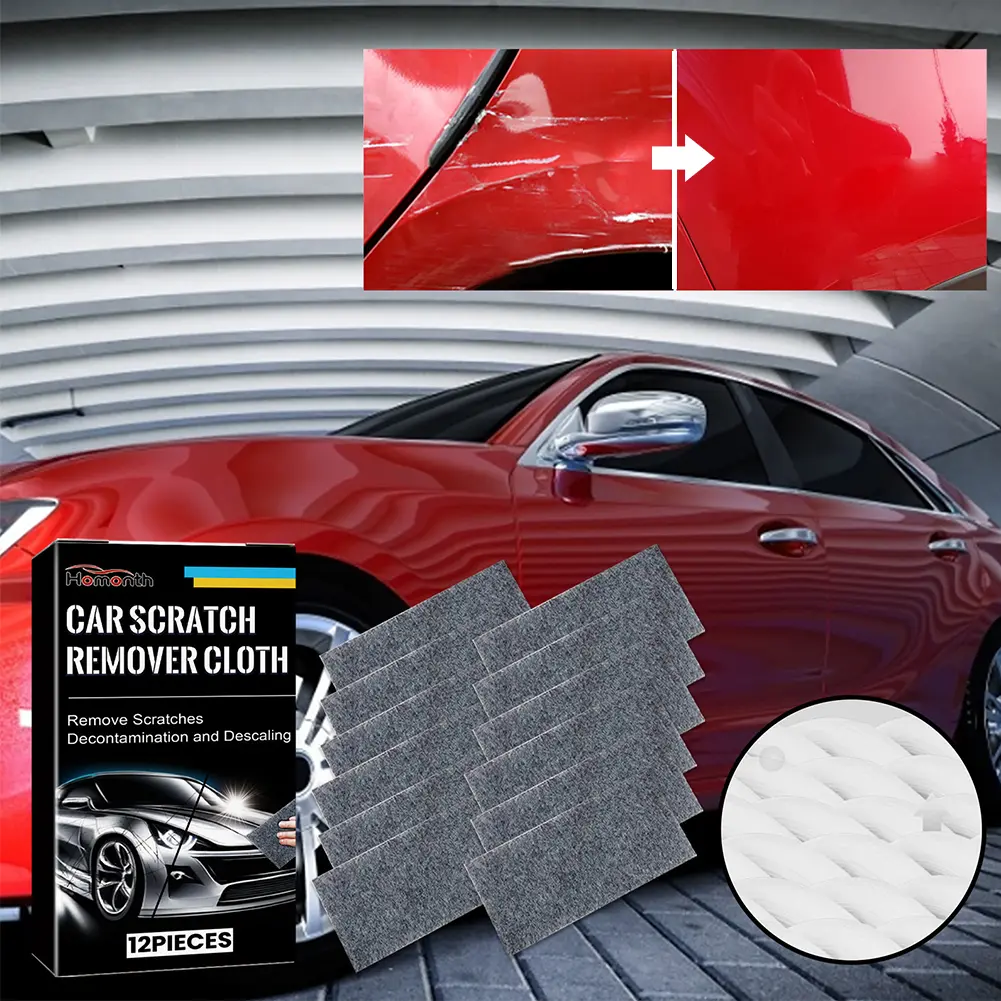 24-60PCS Sparkle Cloth Car Paint Scratch Remover Cloth Easily Repair Paint Scratches Nano Magic Cloth for Car Paint Repairing