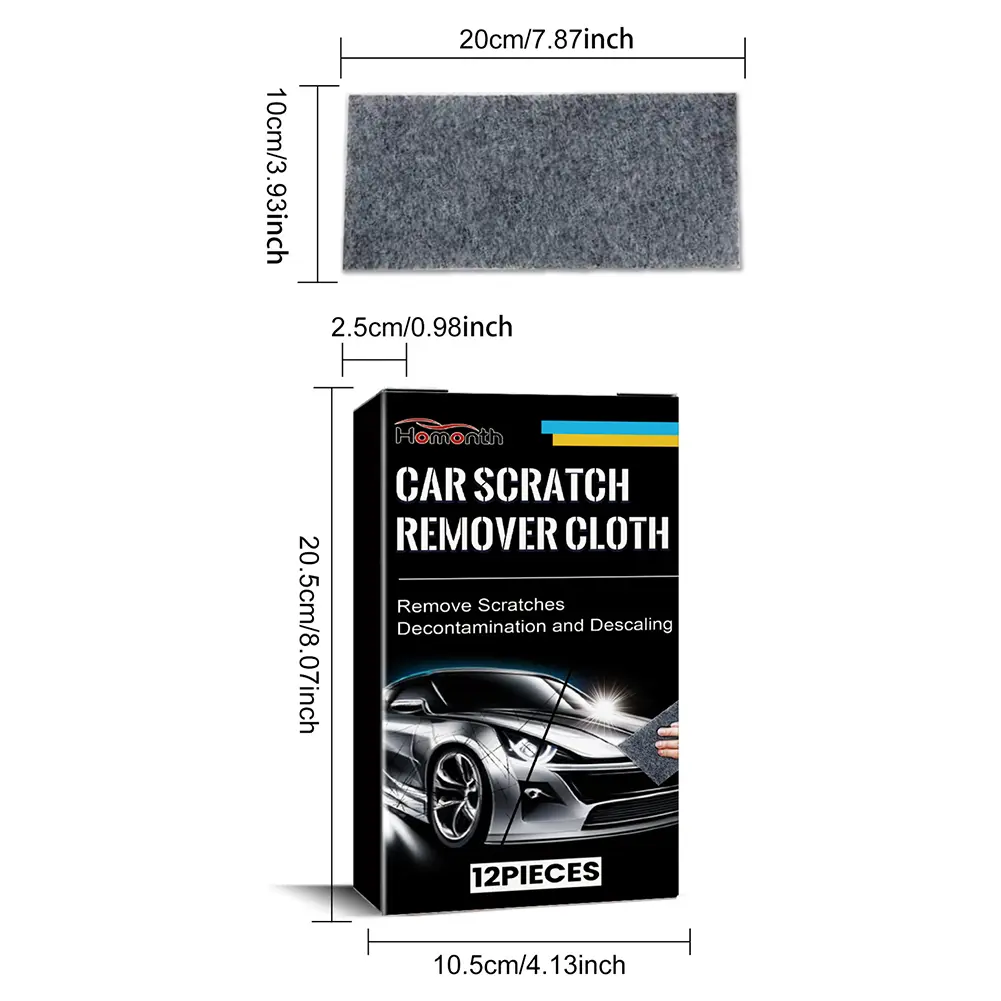 24-60PCS Sparkle Cloth Car Paint Scratch Remover Cloth Easily Repair Paint Scratches Nano Magic Cloth for Car Paint Repairing