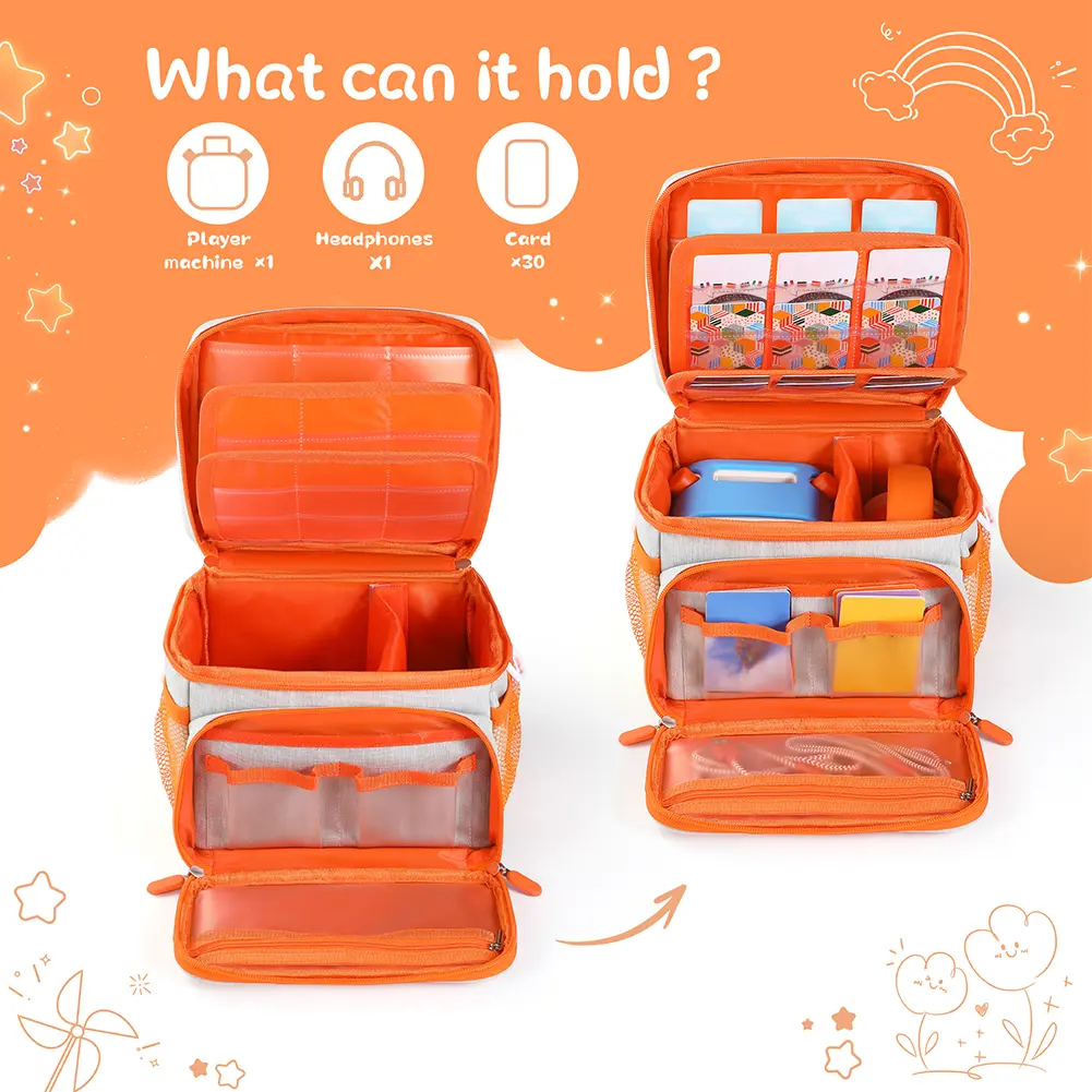 Carrying Case for Yoto Player (3rd Gen.) Travel Storage Bag with Shoulder Strap Protective Case for Player Cards and Accessories