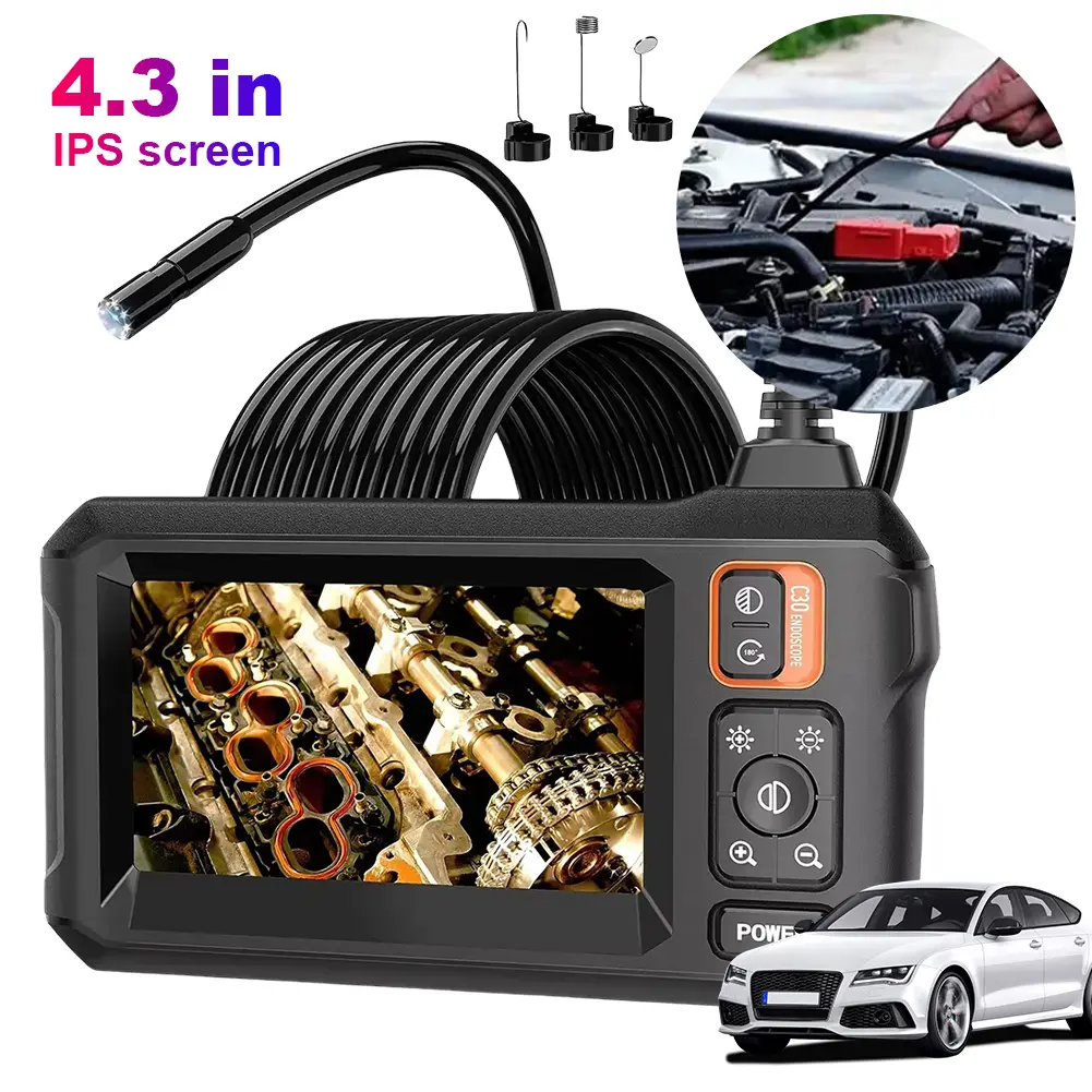 1080P HD Industrial Endoscope Camera IP67 Waterproof Single Lens Inspection Borescope Camera USB Rechargeable 2000mAh for Sewer