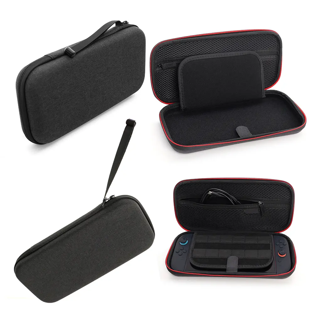Game Console Storage Case with 8 Slots Storage Box Portable Travel Organiser Large Capacity Console Protective Handbag for NS2