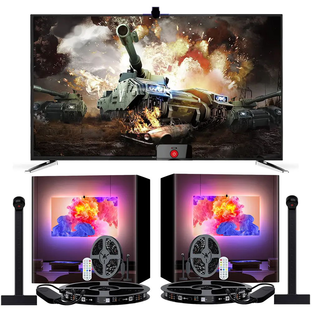 LED TV Light Synchronous Changing with TV LED Immersion TV Backlight APP & Remote Control for Living Room Game Room