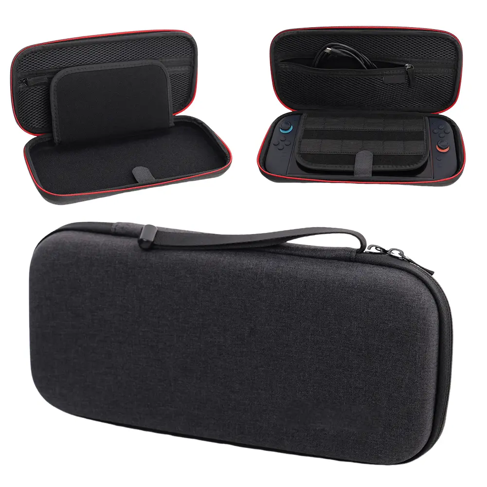 Game Console Storage Case with 8 Slots Storage Box Portable Travel Organiser Large Capacity Console Protective Handbag for NS2
