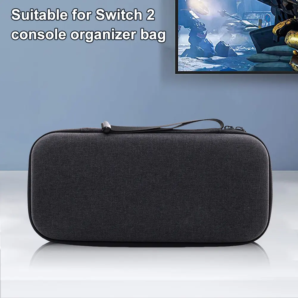Game Console Storage Case with 8 Slots Storage Box Portable Travel Organiser Large Capacity Console Protective Handbag for NS2