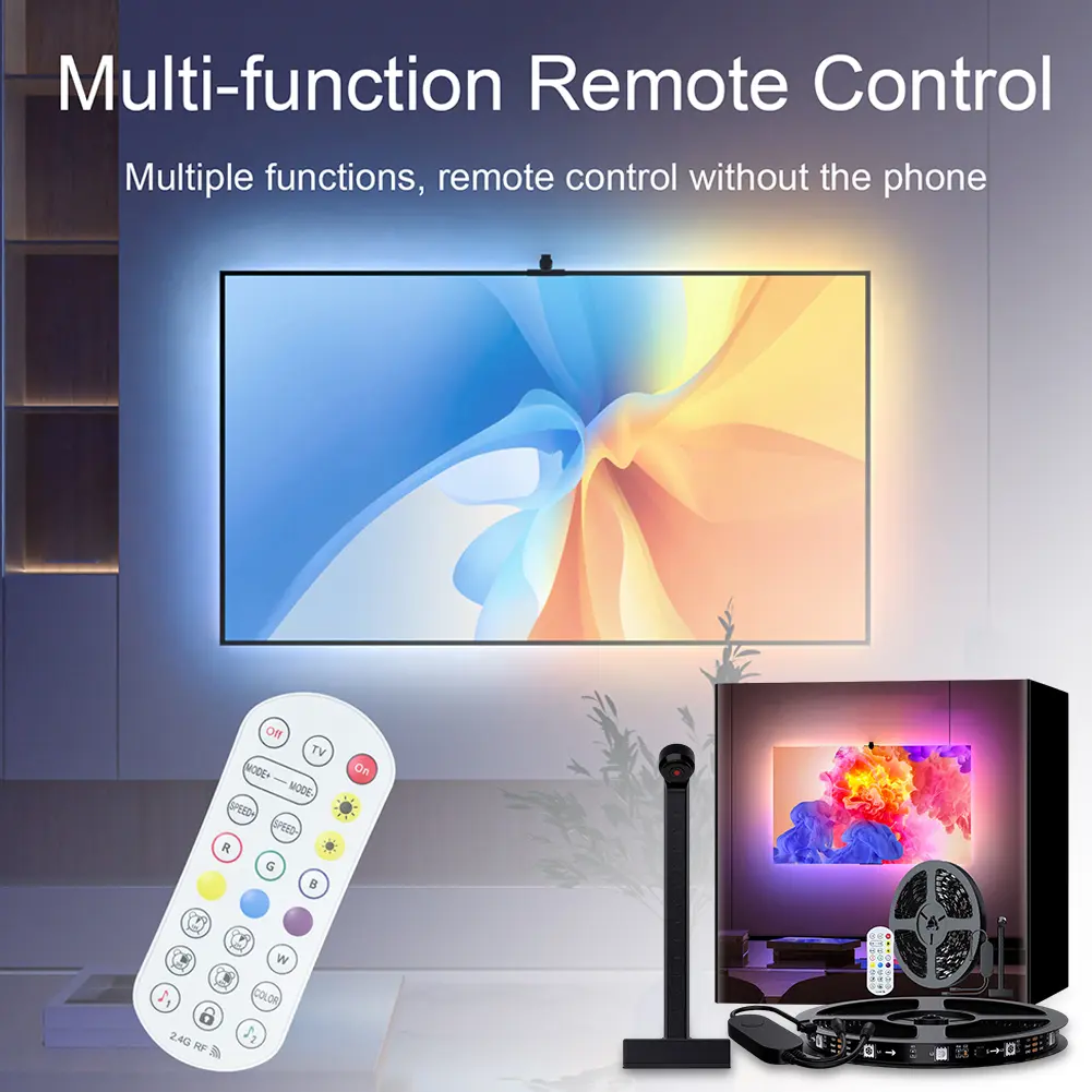 LED TV Light Synchronous Changing with TV LED Immersion TV Backlight APP & Remote Control for Living Room Game Room