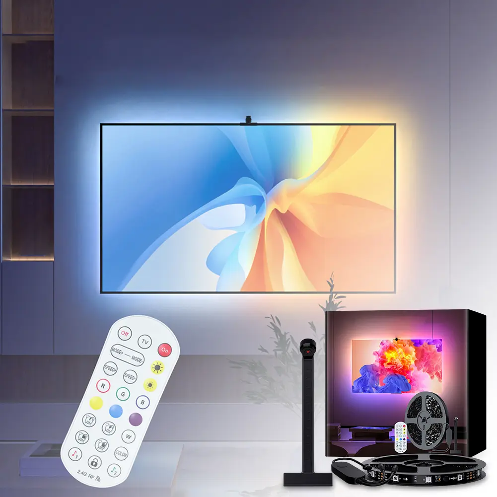 LED TV Light Synchronous Changing with TV LED Immersion TV Backlight APP & Remote Control for Living Room Game Room