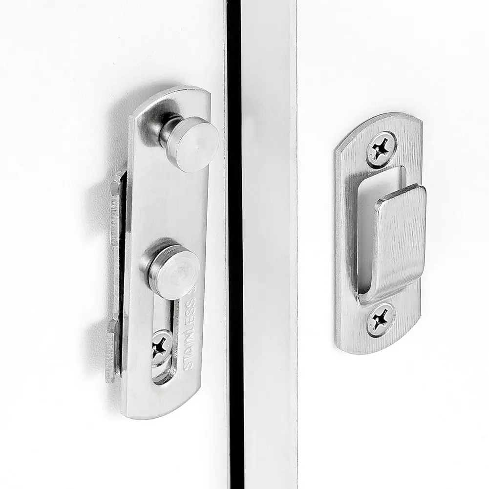 16Pcs Gate Latches Stainless Steel Door Buckle Anti-Theft Door Bolt Safety Door Lock for Barn Door Window Cabinet