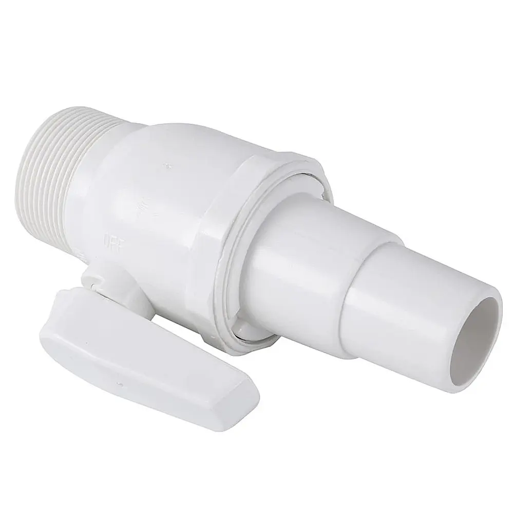 2-Way Ball Valve Bidirectional Ball Valve 1.5 - 1.25in Pool Pump Valve Maximum 50 PSI Pressure Rating for Above Ground Pool