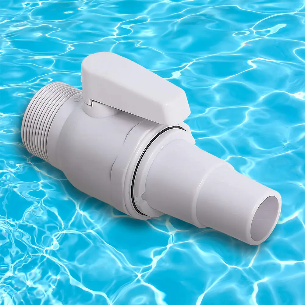 2-Way Ball Valve Bidirectional Ball Valve 1.5 - 1.25in Pool Pump Valve Maximum 50 PSI Pressure Rating for Above Ground Pool