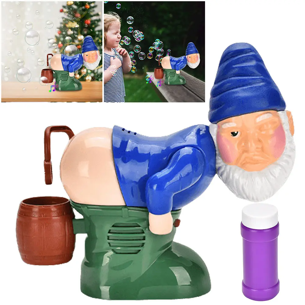 Santa Claus Santa Claus Bubble Blower Creative Gnomes Farting Bubble  with Sound & Light Battery Operated Xmas Party Favors