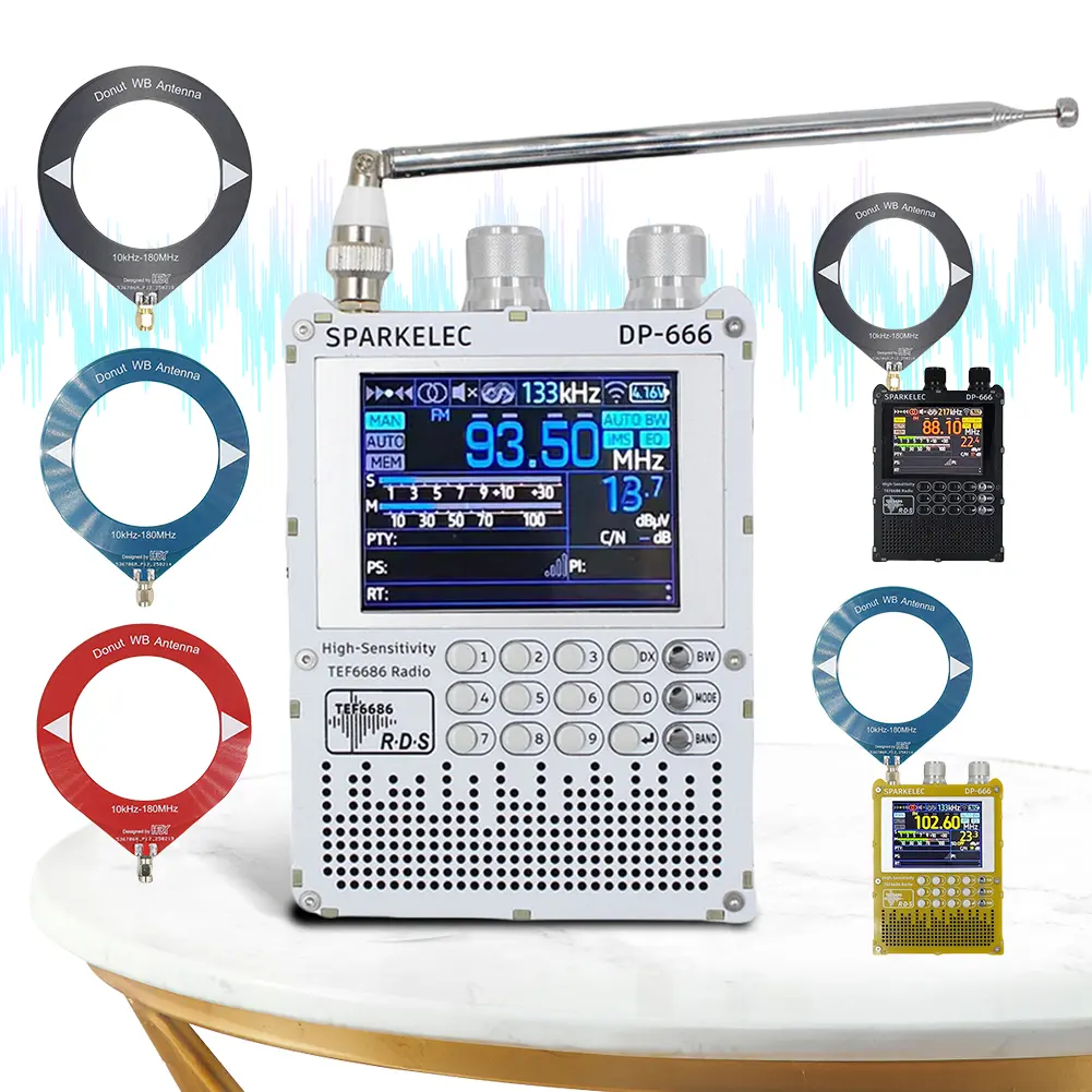 DP-666 TEF6686 High Sensitivity Full Band FM AM Short Wave Radio with LCD Display DSP Full Band Portable Radio