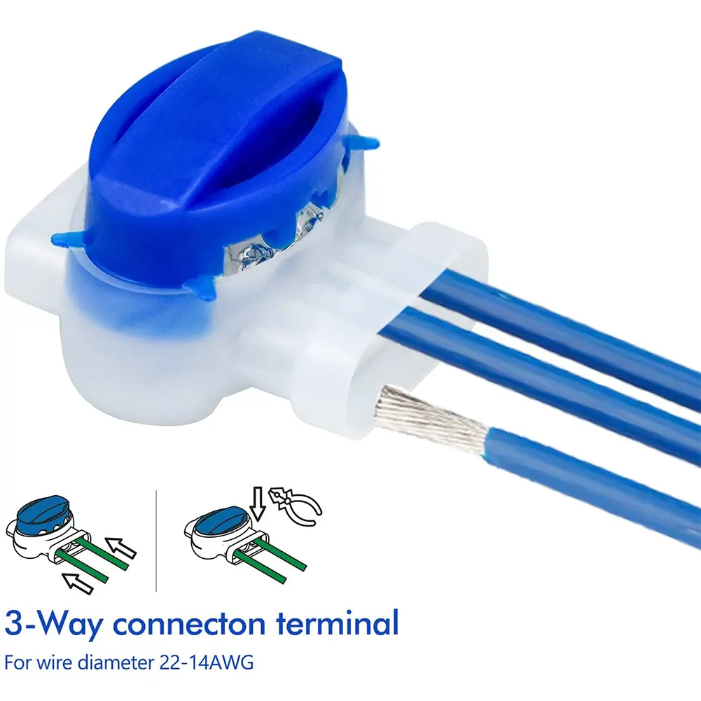 20-100PCS Waterproof Connector/Connection Clamps Cable Connector Without Stripping for Gardena/Husqvarna/Worx/Robomow Lawnmower