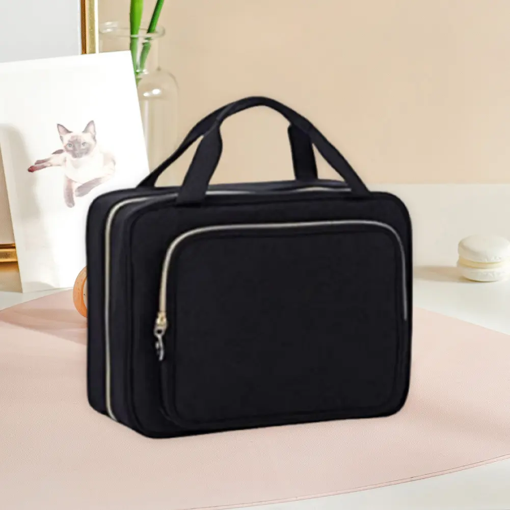 PVC Casual Skincare Pouch PU Leather Versatile Toiletry Case Large Capacity Toiletries Organizer Bag Ladies Outdoor Travel Bag