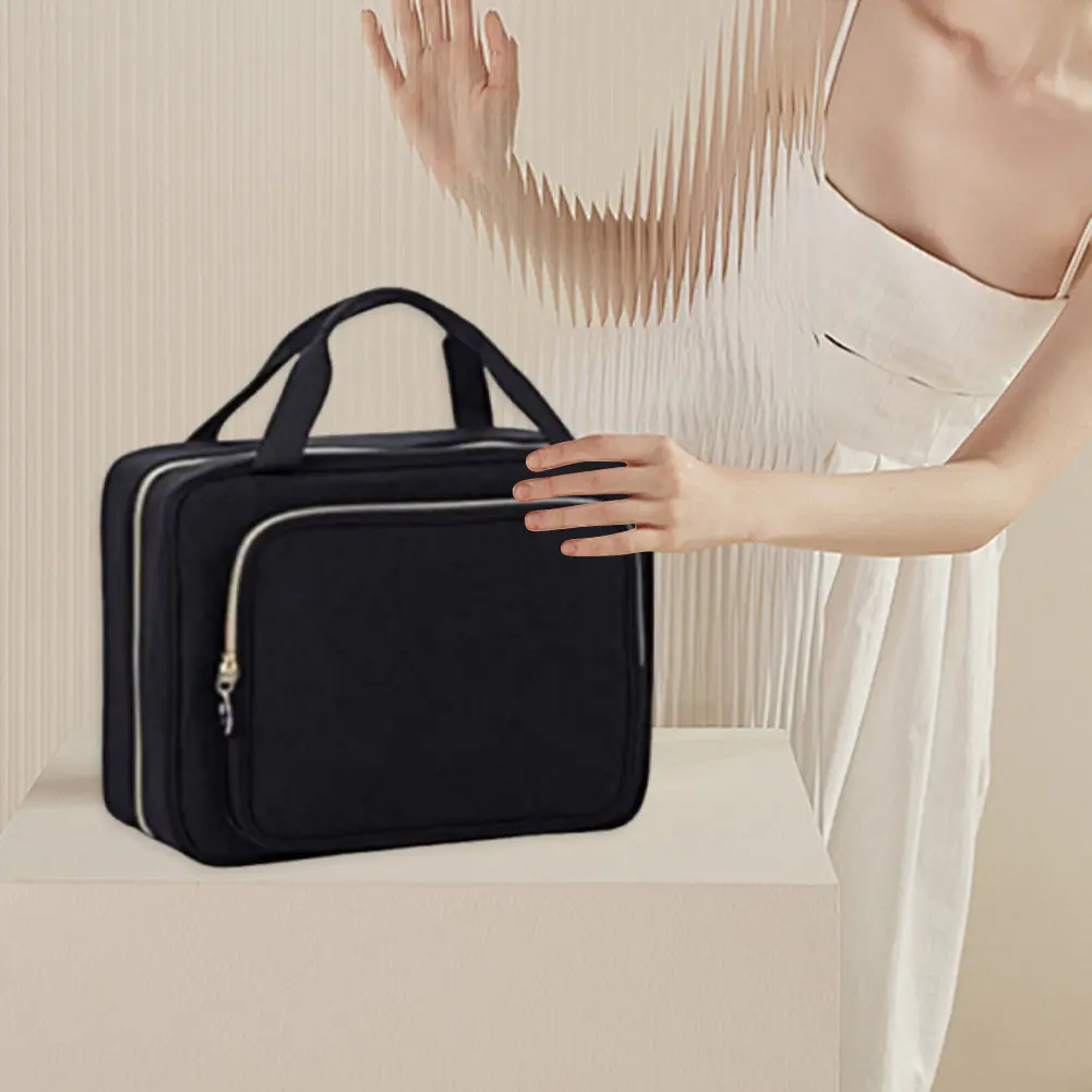 PVC Casual Skincare Pouch PU Leather Versatile Toiletry Case Large Capacity Toiletries Organizer Bag Ladies Outdoor Travel Bag