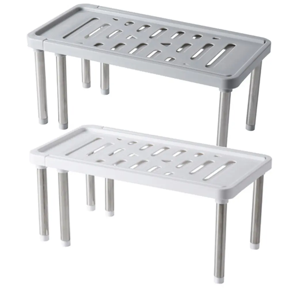 Storage Shelf Collapsible Under Sink Organizer Drill-Free Cabinet Storage Shelve Shoe Rack for Cabinet Countertop Pantry Desktop