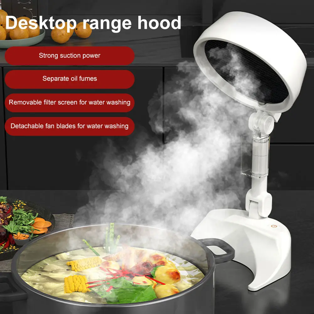 Portable Range Hood Foldable Desktop Range Hood Kitchen Exhaust Fan for Indoor BBQ Hot Pot and RV Kitchens