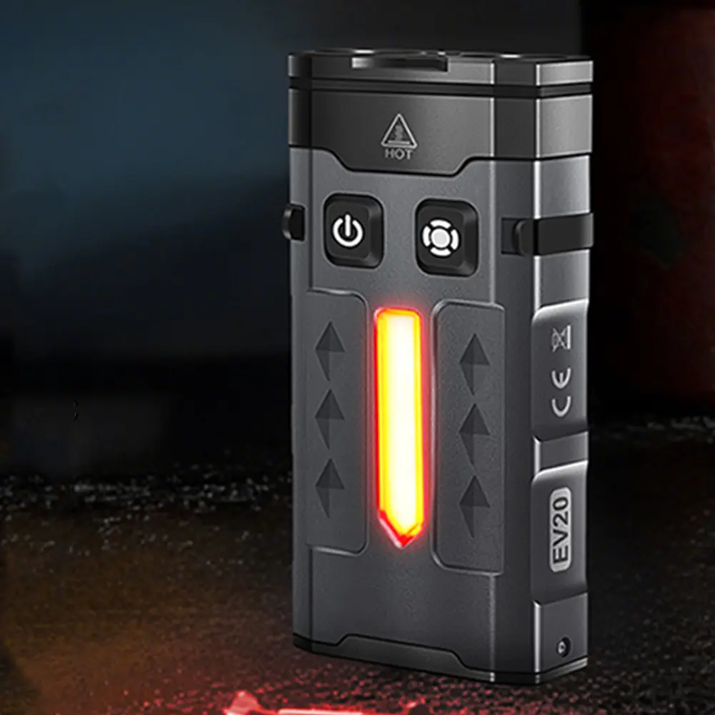 EDC Flashlight LED Keychain Light 1100LM Pocket Lantern RGB Light Keychain Flashlight for Outdoor Camping