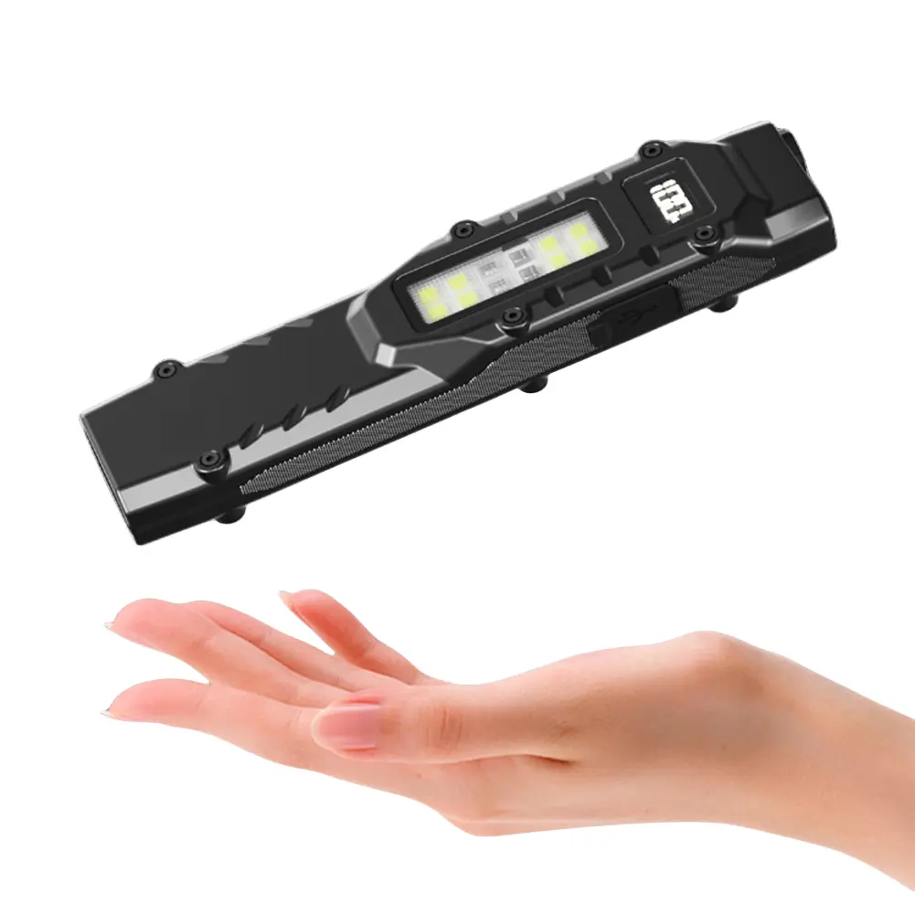 LED Ultra Slim Flashlight with Pen Clip Mini Camping Light 1200LM Portable Pocket Flashlight 1000mAh for Camping Fishing Walking