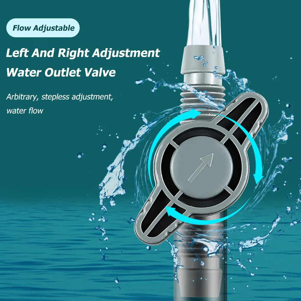 Handheld Aquarium Gravel Cleaner with Filter Nozzle Fish Tank Water Absorber Removable Water Changer Air Pump for Water Changing