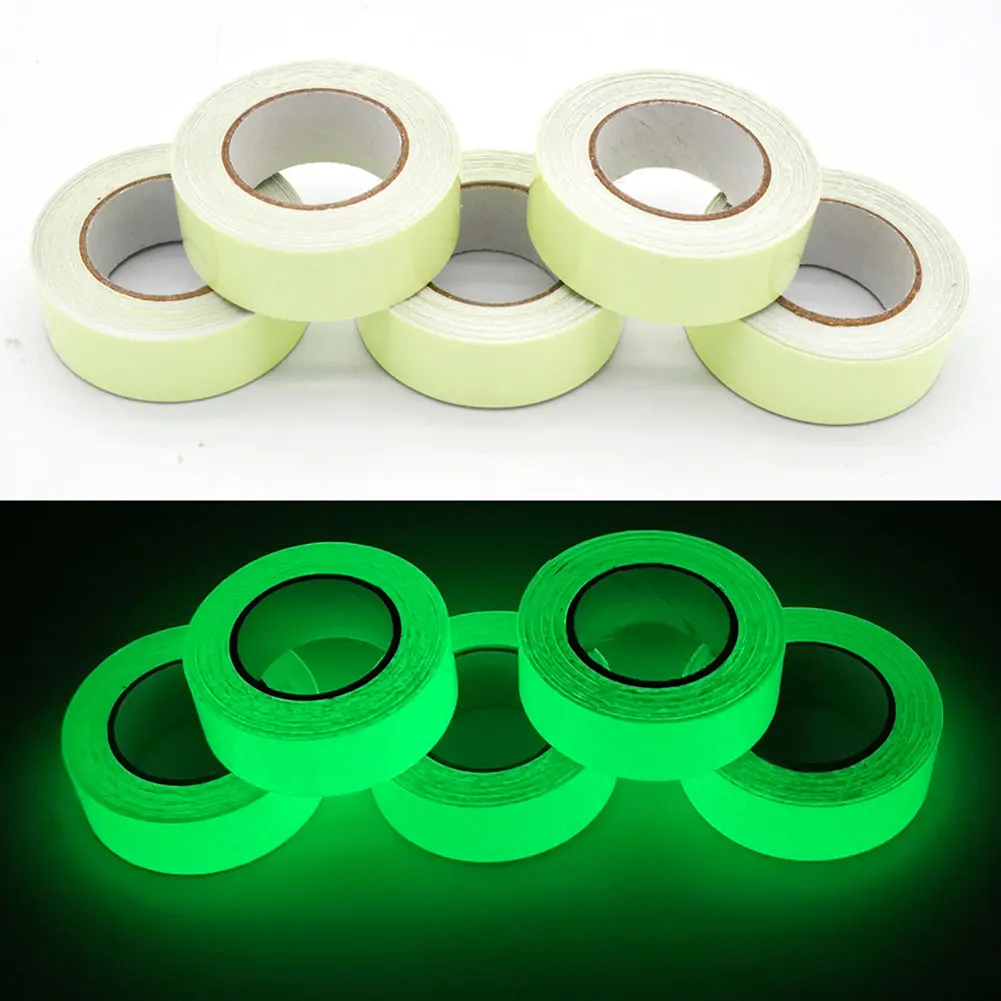 8-20PCS 1cmx300cm Glow in The Dark Tape Luminous Tape Sticker Waterproof High Visibility Decor for Theatres Staged & Dark Areas