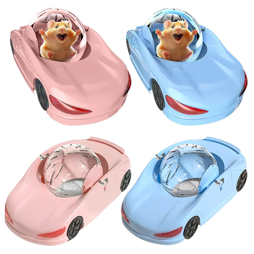 Hamster Running Ball Enhance Cardiopulmonary Function Fitness Wheel Toy Vehicle for Small Pets Ferrets Golden Bear