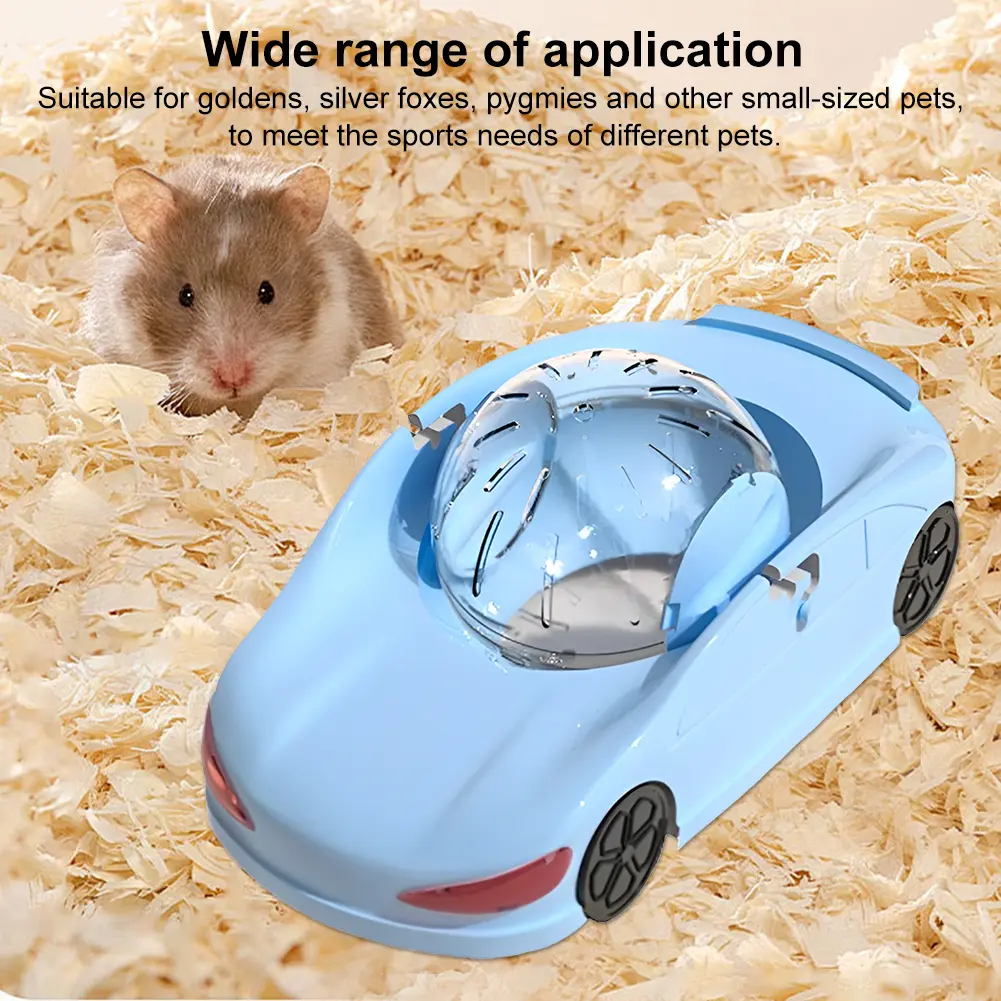 Hamster Running Ball Enhance Cardiopulmonary Function Fitness Wheel Toy Vehicle for Small Pets Ferrets Golden Bear