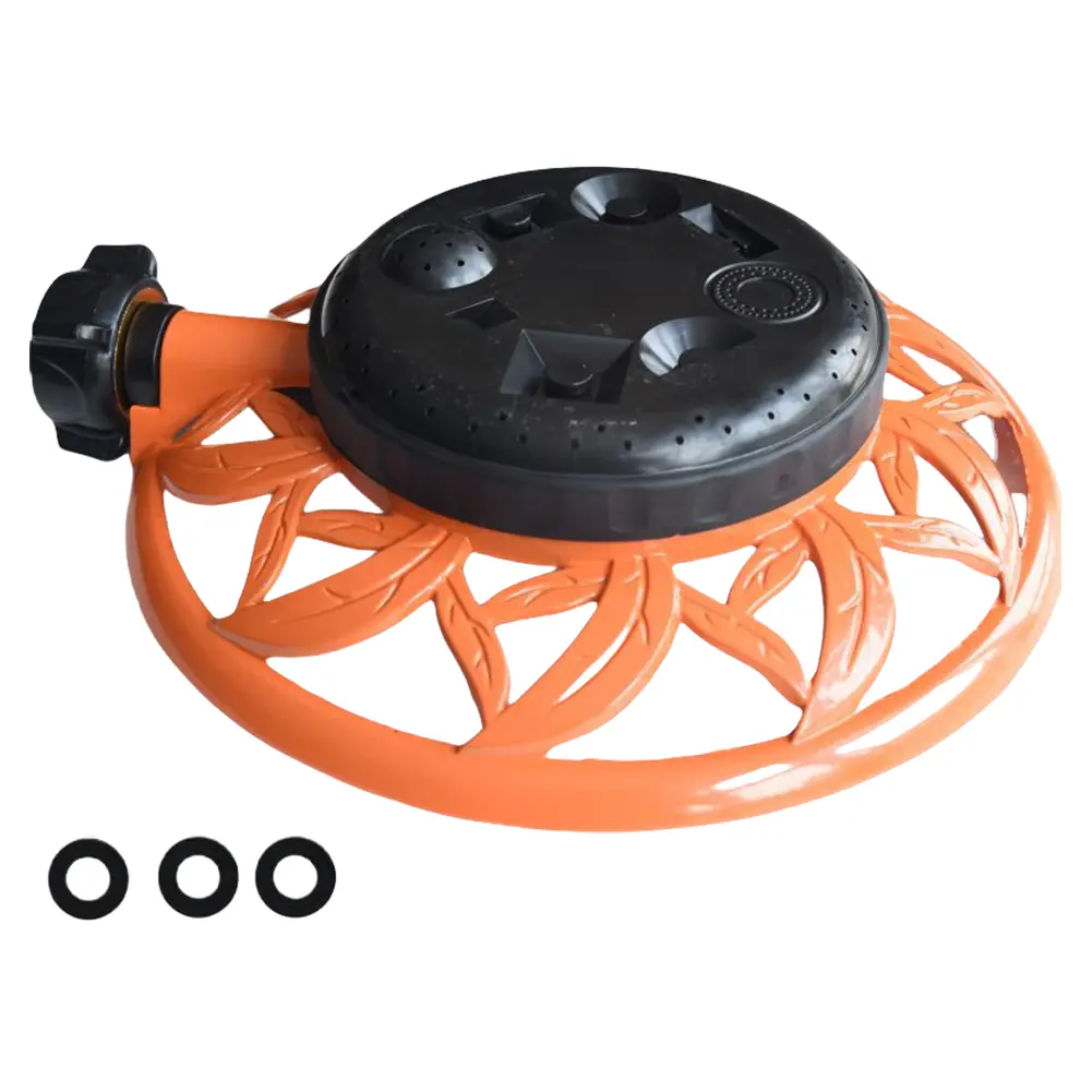 8 Pattern Water Sprinkler with Metal Decorative Base Turret Metal Sprinkler Turret Pattern Sprinkler for Watering Plant