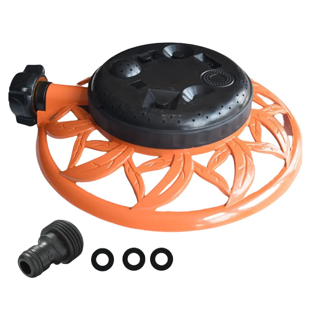 8 Pattern Water Sprinkler with Metal Decorative Base Turret Metal Sprinkler Turret Pattern Sprinkler for Watering Plant