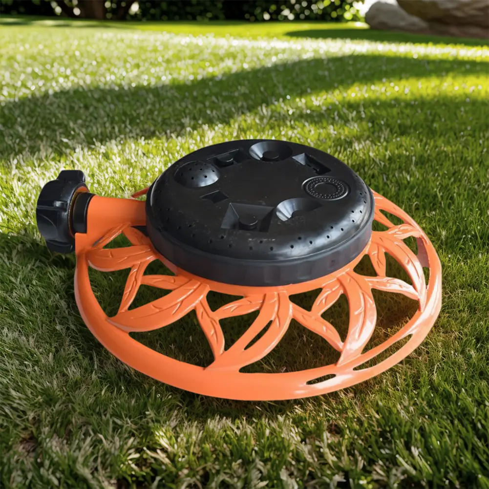 8 Pattern Water Sprinkler with Metal Decorative Base Turret Metal Sprinkler Turret Pattern Sprinkler for Watering Plant