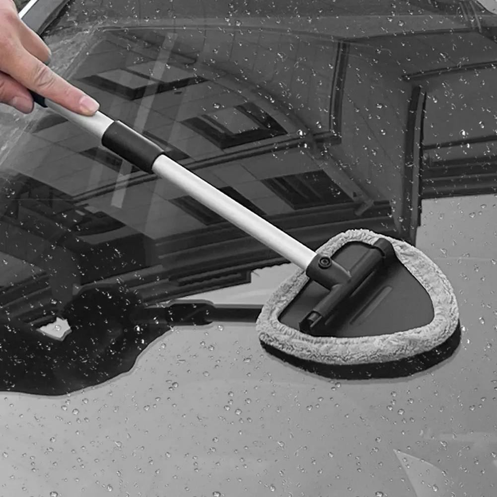 Telescopic Window Defog Brush Adjustable Windshield Window Cleaner Brush Glass Cleaning Brush Kit for Auto Interior Glass Wiper