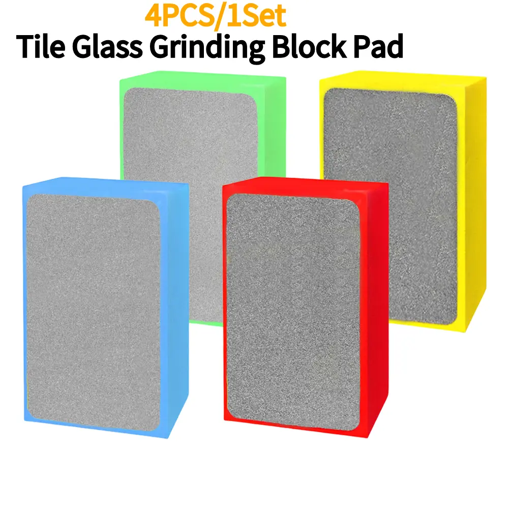 4PCS Tile Glass Grinding Block Pad Wear Resist Sanding Disc Polish Tool Multi-Purpose Ceramic Polish Tool for Tile Trimming