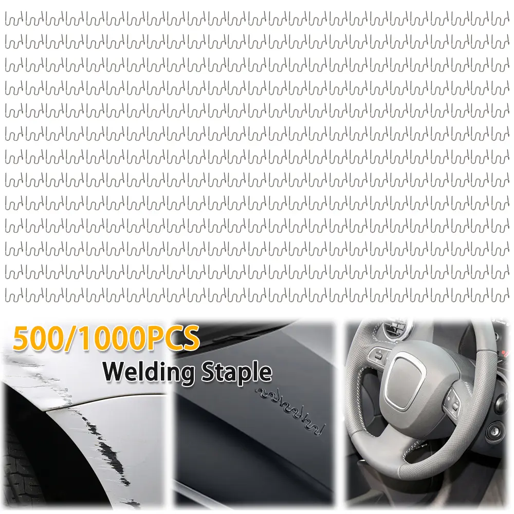 500/1000PCS Welding Staples Welder Staples Wave Flat Hot Staples for Car Bumper Repair Kit